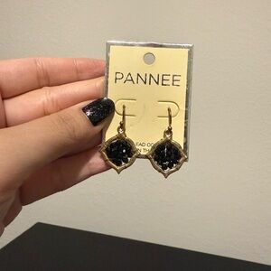 Black and Gold Geometric Earrings Pannee